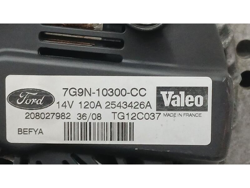 Recambio de alternador para ford fiesta (cb1) ambiente referencia OEM IAM 7G9N10300CC VALEO 2543426A