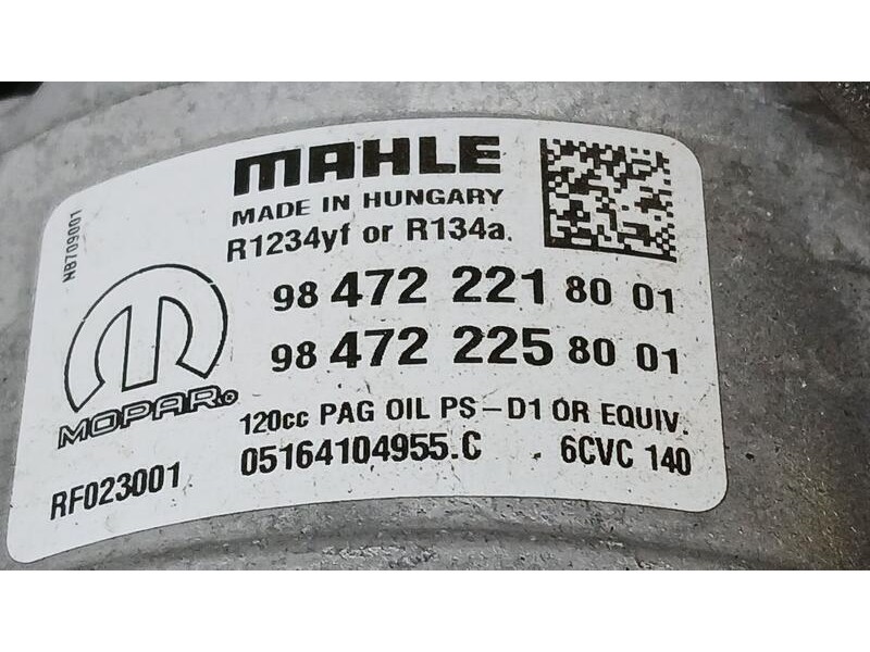Recambio de compresor aire acondicionado para peugeot 308 style referencia OEM IAM 9847222180 MAHLE 9847222580 RF023001