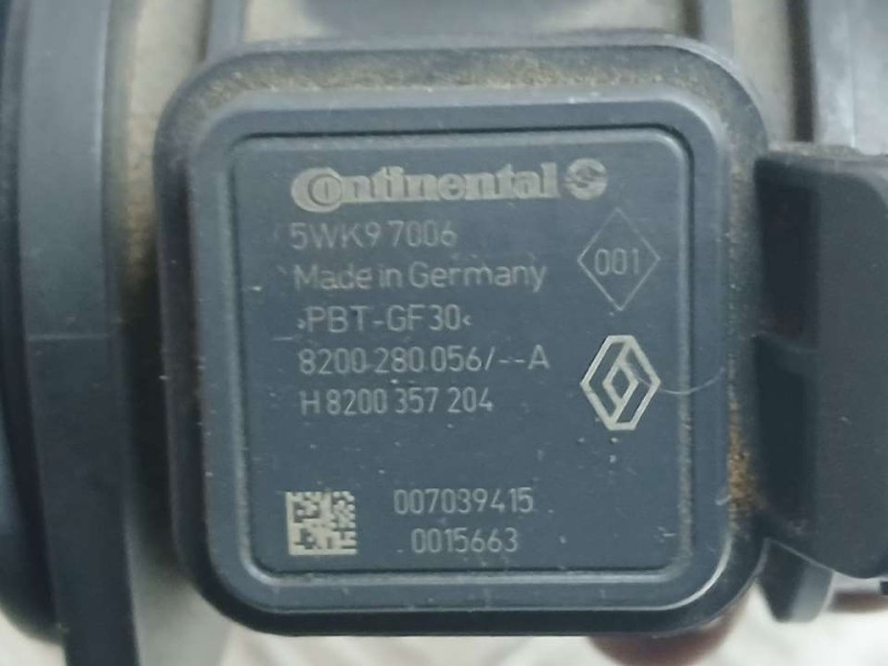 Recambio de caudalimetro para dacia logan express ambiance referencia OEM IAM 8200280056A 5WK97006 CONTINENTAL