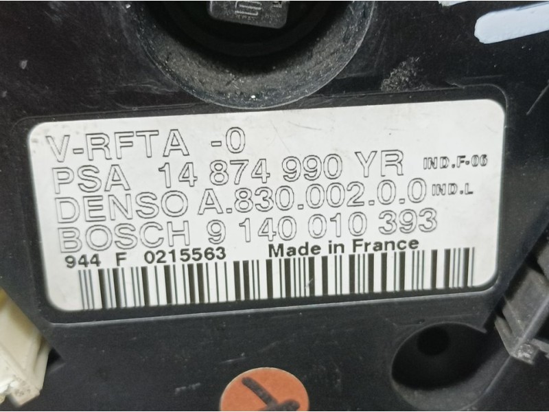Recambio de mando climatizador para peugeot 807 st port aventura referencia OEM IAM 14874990YR 9140010393 BOSCH DENSO