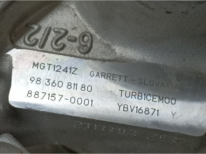 Recambio de turbocompresor para peugeot 208 (p2) 1.2 puretech referencia OEM IAM 9836081180 8871570001 GARRETT