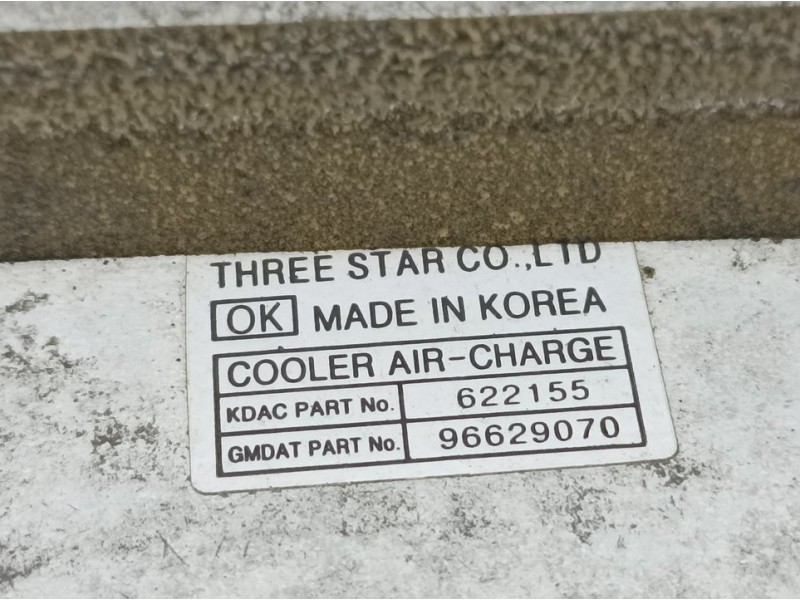 Recambio de intercooler para opel antara cosmo 4x4 referencia OEM IAM 96629070 622155 THREE STAR