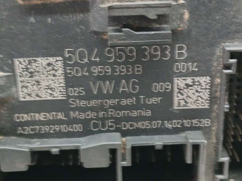 Recambio de modulo electronico para skoda octavia lim. (5e3) active referencia OEM IAM 5Q4959393B A2C7392910400 CONTINENTAL