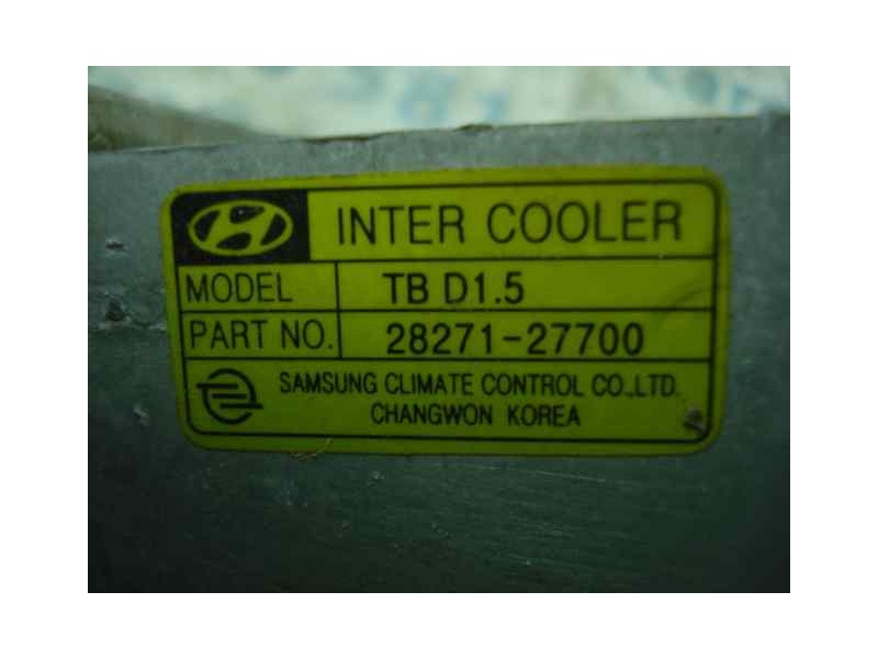 Recambio de intercooler para hyundai getz (tb) 1.5 crdi referencia OEM IAM 2827127700  