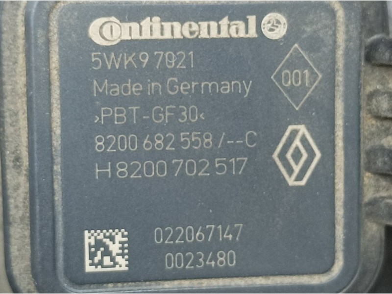 Recambio de caudalimetro para renault clio iv authentique referencia OEM IAM 8200682558C 5WK97021 CONTINENTAL