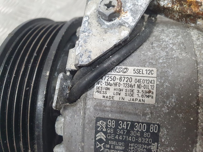 Recambio de compresor aire acondicionado para peugeot 208 (p2) active referencia OEM IAM 9834730080 4472506720 DENSO