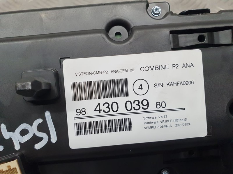 Recambio de cuadro instrumentos para peugeot 208 (p2) active referencia OEM IAM 9843006980  