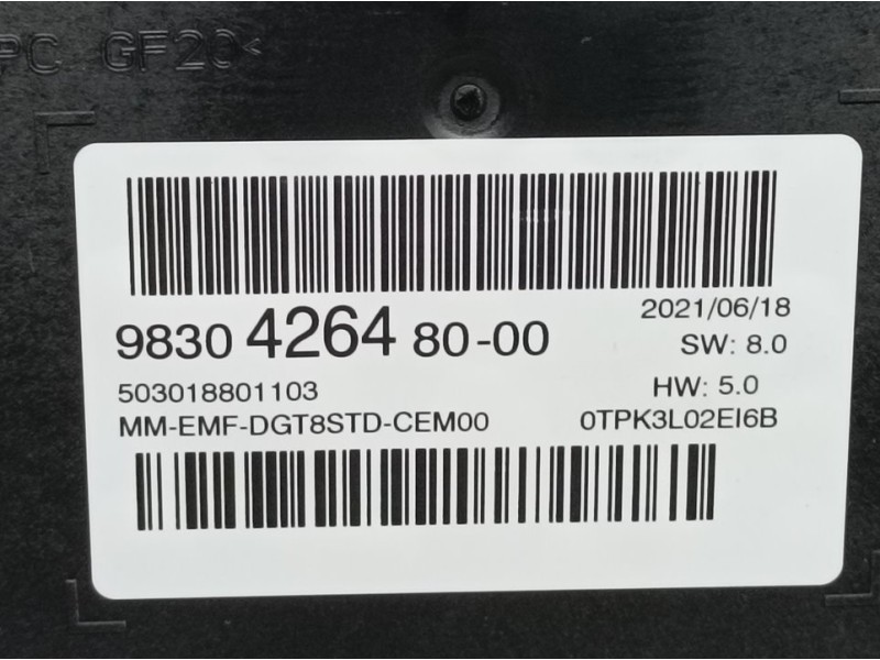 Recambio de sistema navegacion gps para citroën berlingo furgón van talla m blue hadi 100 s&s referencia OEM IAM 9830426480 5030