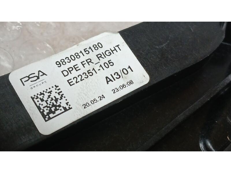 Recambio de elevalunas delantero derecho para peugeot 308 style referencia OEM IAM 9830815180 ELECTRICO 2 PINS 