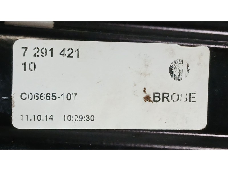 Recambio de elevalunas trasero izquierdo para bmw 3 gran turismo (f34) 318 d referencia OEM IAM 51357339589 ELECTRICO 6 PINS 729