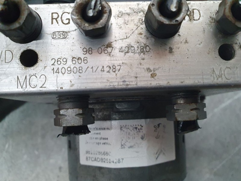 Recambio de abs para peugeot 308 active referencia OEM IAM 9806742980 269606 BOSCH