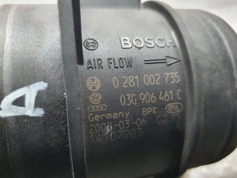 Recambio de caudalimetro para volkswagen passat berlina (3c2) advance referencia OEM IAM 03G906461C 0281002735 BOSCH