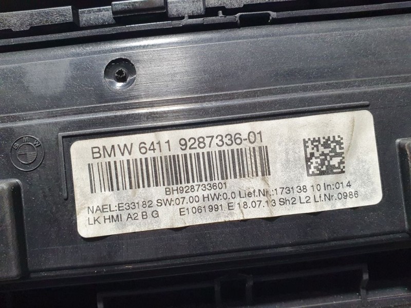Recambio de mando climatizador para bmw serie 1 lim. (f20) 116i referencia OEM IAM 6411928733601  