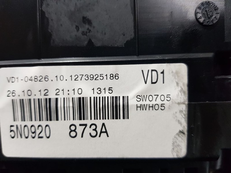 Recambio de cuadro instrumentos para volkswagen tiguan (5n2) advance bluemotion referencia OEM IAM 5N0920873A A2C37536700 VDO
