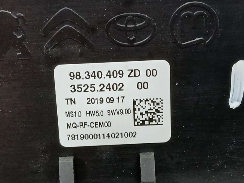 Recambio de mando calefaccion / aire acondicionado para citroën berlingo live m referencia OEM IAM 98340409ZD  
