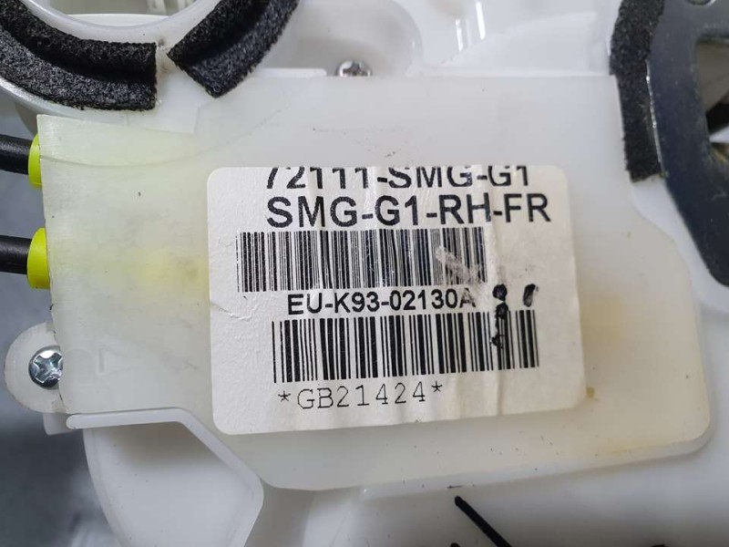 Recambio de cerradura puerta delantera derecha para honda civic berlina 5 (fk) 1.4 comfort referencia OEM IAM 72111SMGG1 EUK9302
