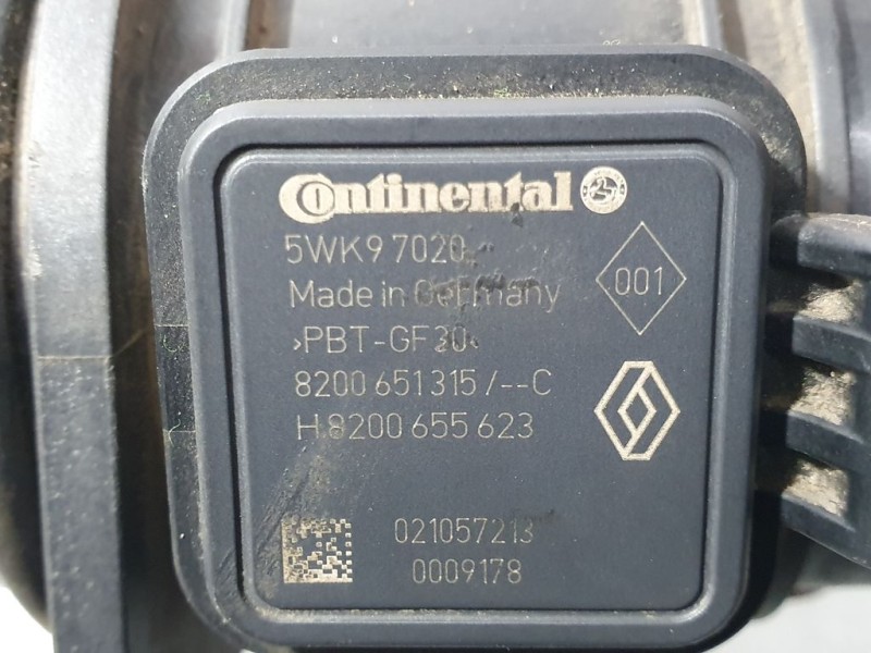 Recambio de caudalimetro para renault kangoo profesional referencia OEM IAM 8200651315C 5WK97020 CONTINENTAL