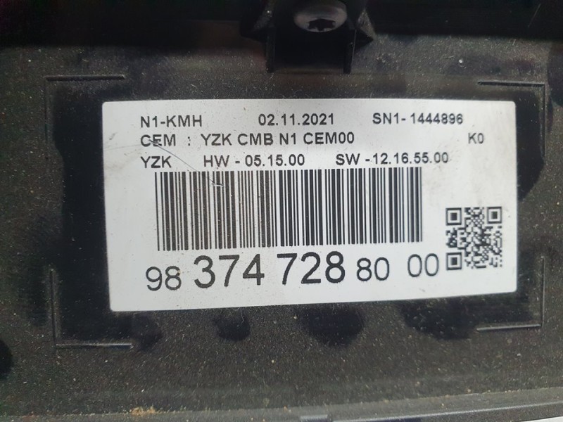 Recambio de cuadro instrumentos para peugeot expert furgón pro standar referencia OEM IAM 9837472880 SN11444896 