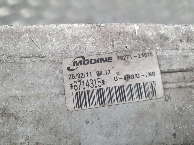 Recambio de intercooler para kia cee´d drive referencia OEM IAM 282712A610 6714315 MODINE