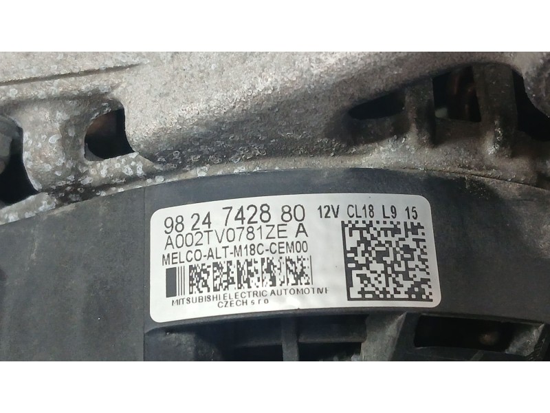 Recambio de alternador para peugeot partner furgoneta/monovolumen (k9) 1.5 bluehdi 100 referencia OEM IAM 9824742880 MITSUBISHI 