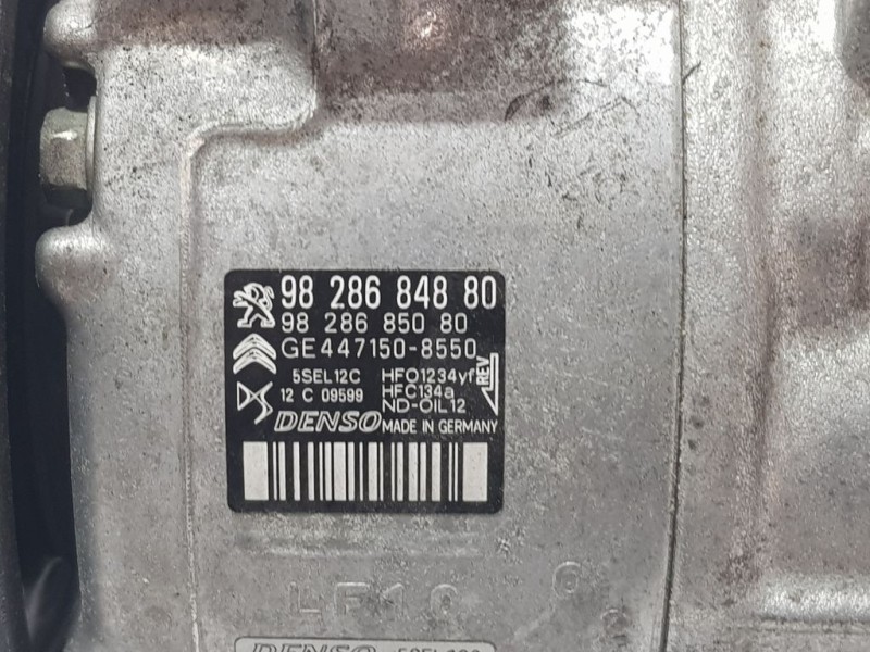 Recambio de compresor aire acondicionado para peugeot 208 (p2) allure referencia OEM IAM 9828684880 4471508550 DENSO