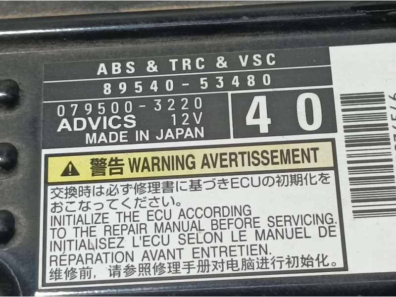 Recambio de modulo electronico para lexus is 300h referencia OEM IAM 8954053480 0795003220 ADVIC PINTURA SALTADA