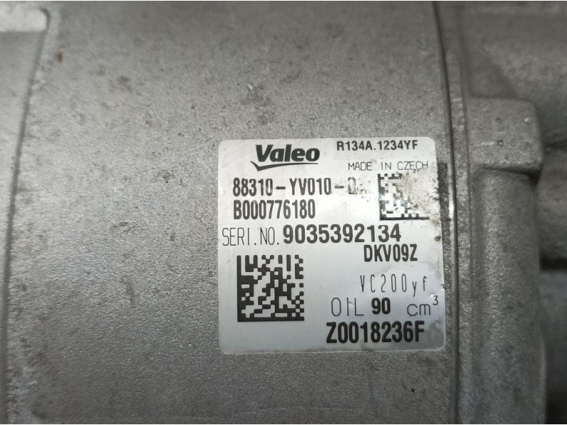 Recambio de compresor aire acondicionado para toyota aygo x-cite referencia OEM IAM 88310YV010D B000776180 VALEO