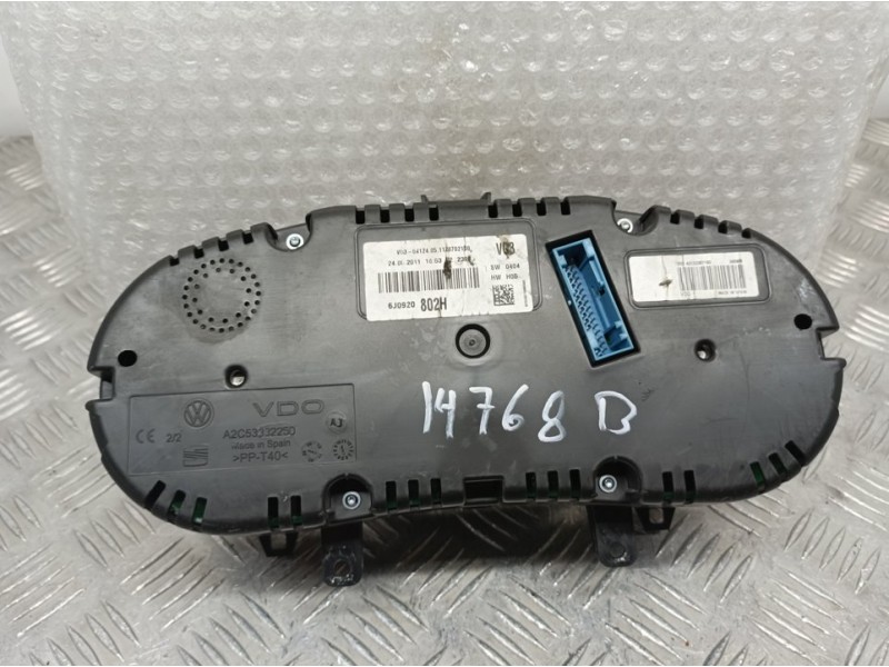 Recambio de cuadro instrumentos para seat ibiza (6j5) reference referencia OEM IAM 6J0920802H A2C53387160 VDO