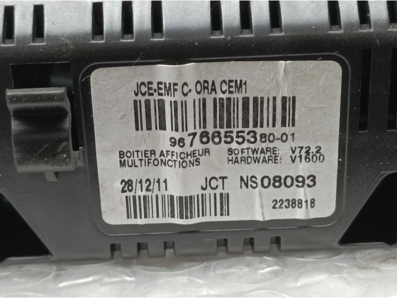 Recambio de pantalla multifuncion para peugeot 5008 active referencia OEM IAM 9676655380  