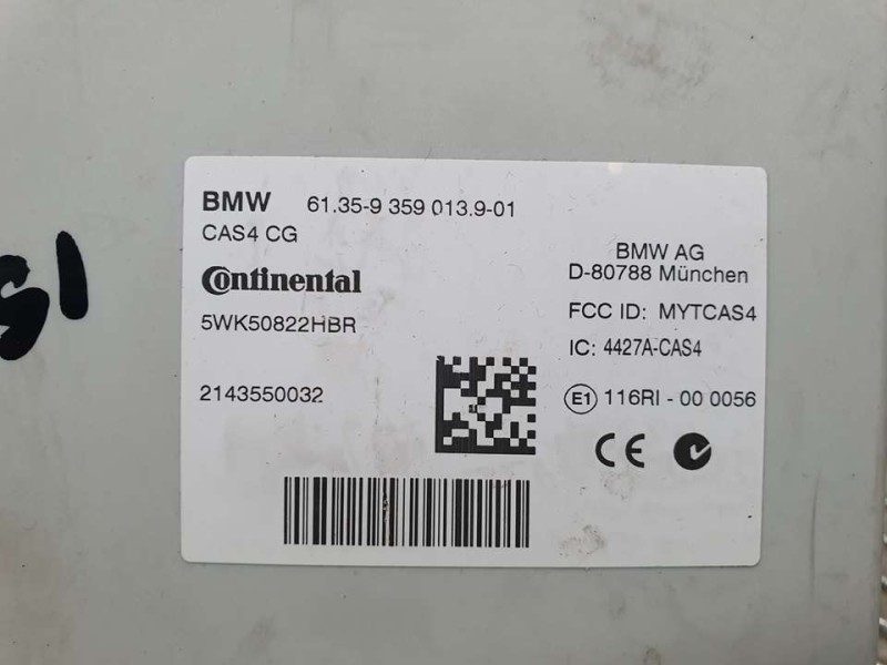 Recambio de modulo electronico para bmw x4 (f26) xdrive 20d referencia OEM IAM 61359359013901 5WK50822HBR CONTINENTAL