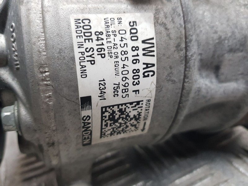 Recambio de compresor aire acondicionado para volkswagen polo vi (aw1, bz1, ae1) 1.6 tdi referencia OEM IAM 5Q0816803F SANDEN 84