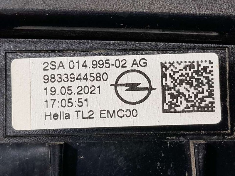 Recambio de piloto trasero derecho para opel mokka gs line referencia OEM IAM 9833944580  INTERIOR LED