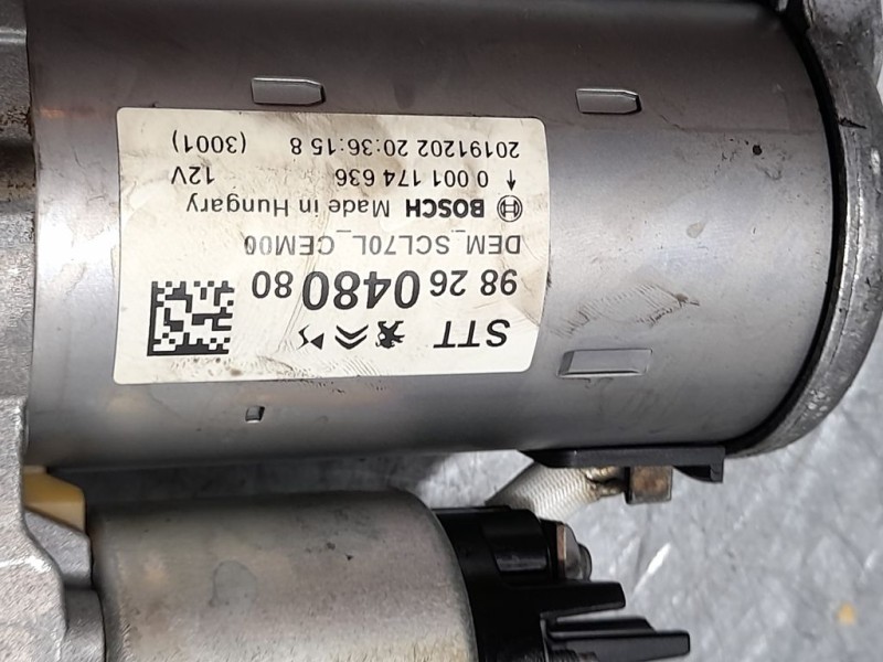 Recambio de motor arranque para peugeot boxer furgón gran volumen 335 l3h3 pro bluehdi 140 stop&start referencia OEM IAM 9826048