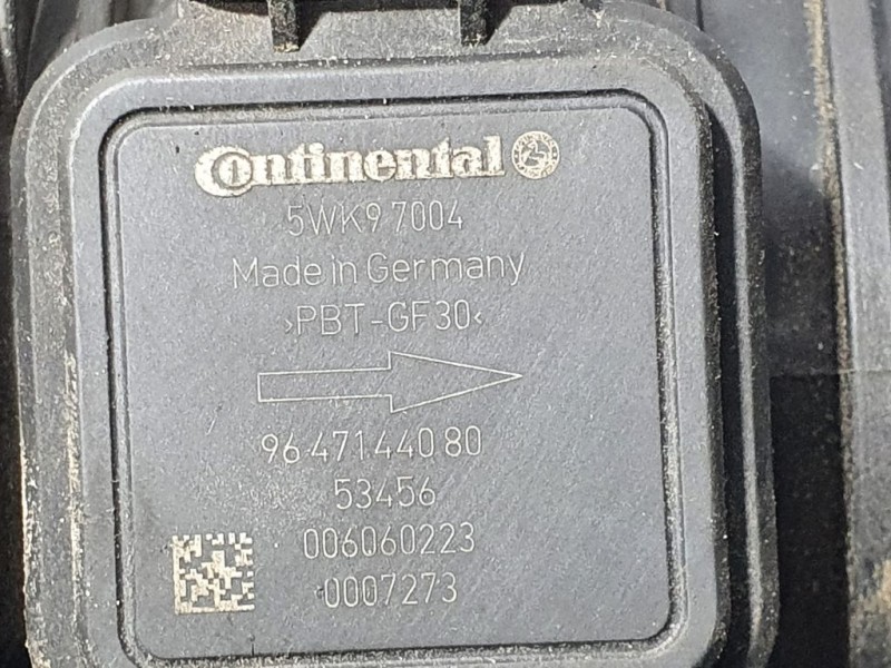 Recambio de caudalimetro para peugeot bipper básico referencia OEM IAM 9647144080 5WK97004 CONTINENTAL