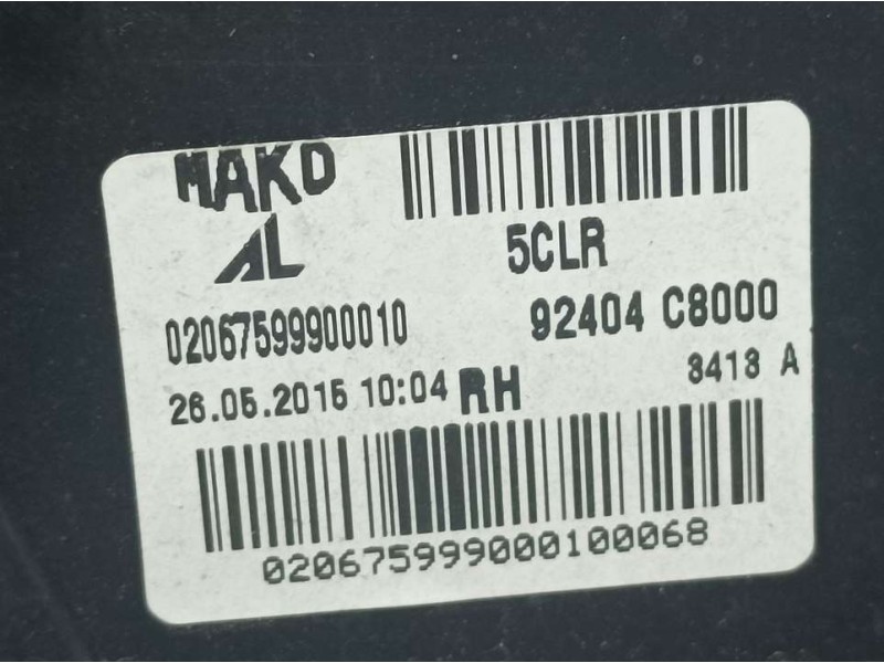 Recambio de piloto trasero derecho para hyundai i20 classic referencia OEM IAM 92404C8000  INTERIOR/TOCADO