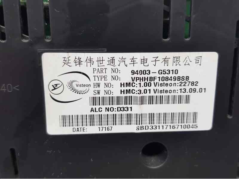 Recambio de cuadro instrumentos para kia niro concept plug-in hybrid referencia OEM IAM 94003G5310  