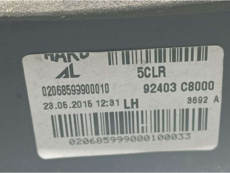 Recambio de piloto trasero izquierdo para hyundai i20 classic referencia OEM IAM 92403C8000  INTERIOR