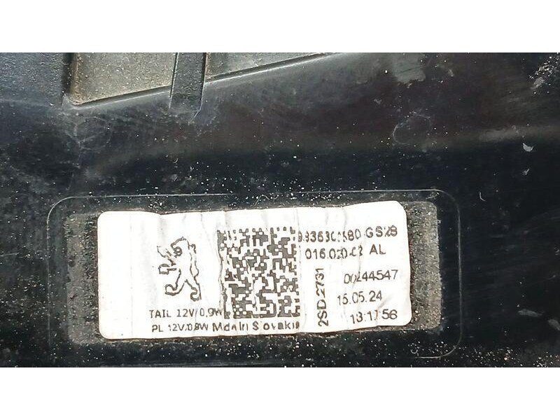 Recambio de piloto trasero derecho interior para peugeot 308 style referencia OEM IAM 9835300580  INTERIOR