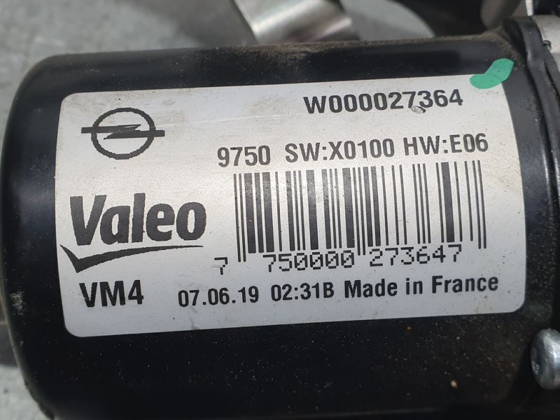 Recambio de motor limpia delantero para opel zafira tourer edition referencia OEM IAM W000027364  VALEO LADO IZQUIERDO