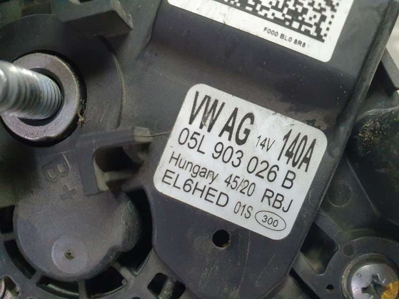 Recambio de alternador para volkswagen tiguan advance bmt referencia OEM IAM 05L903026B EL6HED 