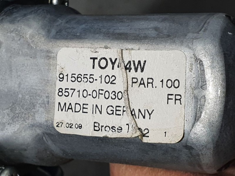 Recambio de elevalunas delantero derecho para toyota verso active referencia OEM IAM 857100F030 915655102 BROSE ELECTRICO 10 PIN