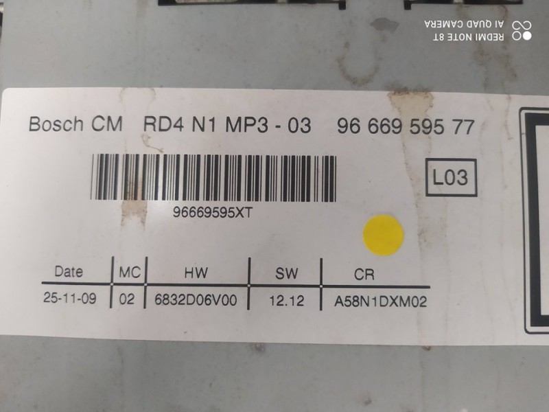 Recambio de sistema audio / radio para peugeot 3008 premium referencia OEM IAM 9666959577  
