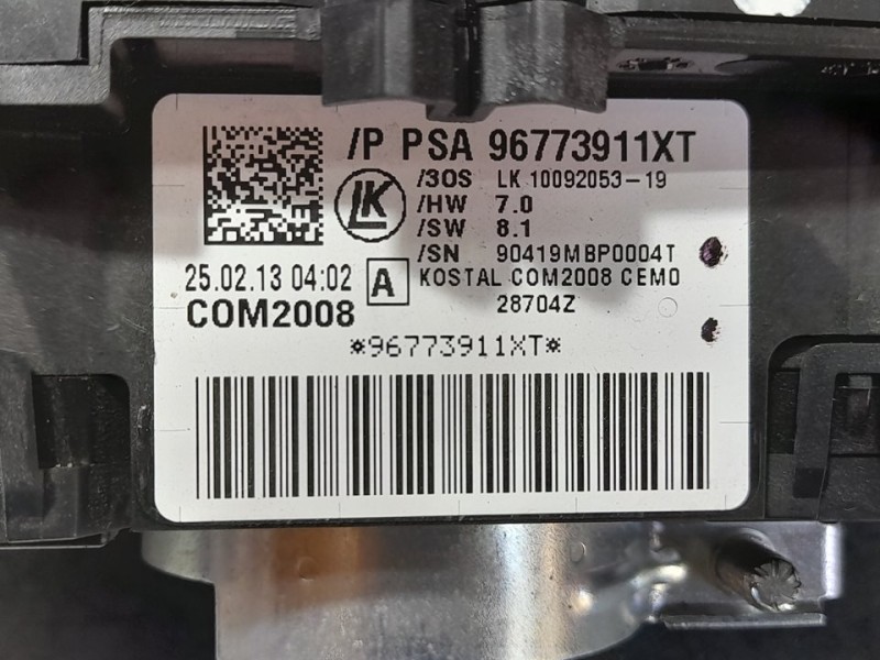 Recambio de mando luces y limpia para peugeot 3008 style referencia OEM IAM 96773911XT  