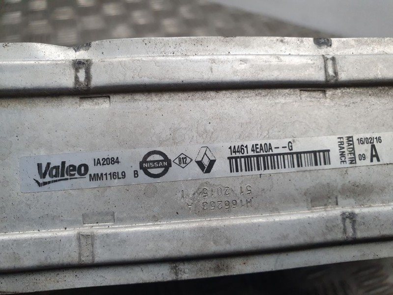 Recambio de intercooler para renault megane iv berlina 5p zen referencia OEM IAM 144614EA0AG MM116L9 VALEO