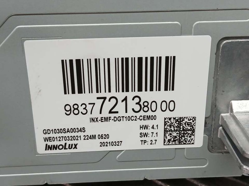 Recambio de sistema navegacion gps para opel mokka gs line referencia OEM IAM 9837721380 GD1030A0034S INNOLUX