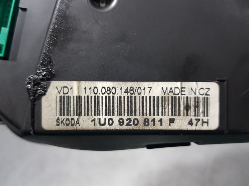 Recambio de cuadro instrumentos para skoda octavia berlina (1u2) elegance referencia OEM IAM 1U0920811F 110080146017 VDO