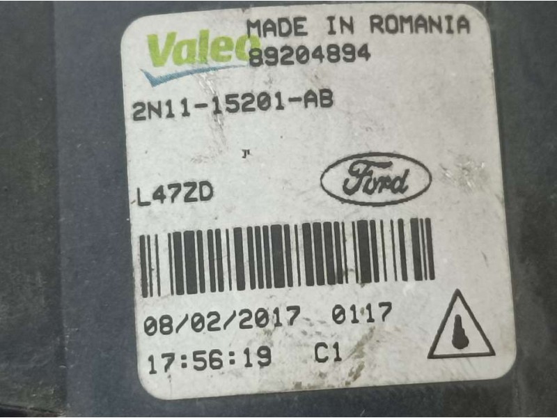 Recambio de faro antiniebla izquierdo para ford fiesta (ccn) trend referencia OEM IAM 2N1115201AB 89204894 VALEO