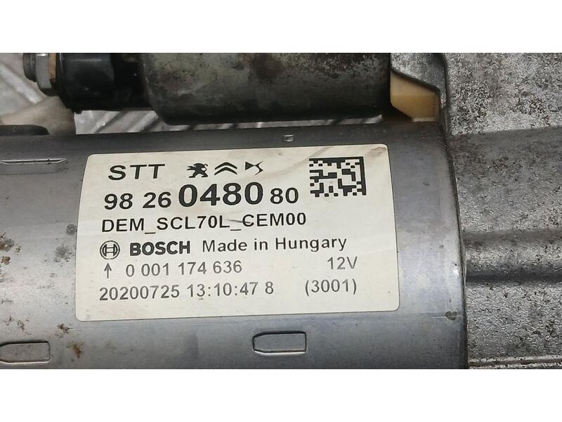 Recambio de motor arranque para peugeot boxer furgón l3h2 referencia OEM IAM 9826048080 BOSCH 0001174636
