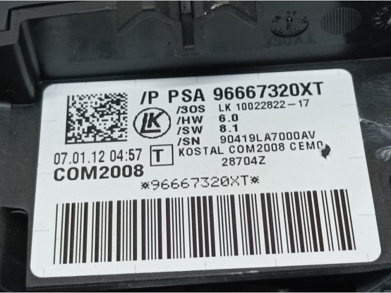 Recambio de mando luces y limpia para peugeot 5008 active referencia OEM IAM 96667320XT 10022822 