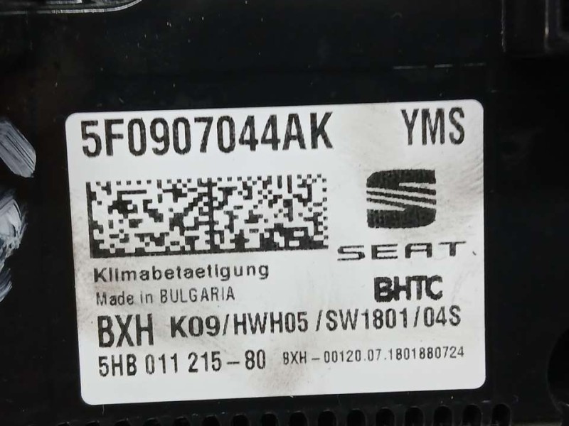 Recambio de mando climatizador para seat leon st (5f8) reference referencia OEM IAM 5F0907044AK 5HB01121580 